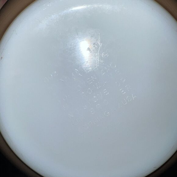 Vintage Pyrex Light Brown Woodland Pattern Mixing Bowl 402 1.5 Liter - Picture 6 of 8